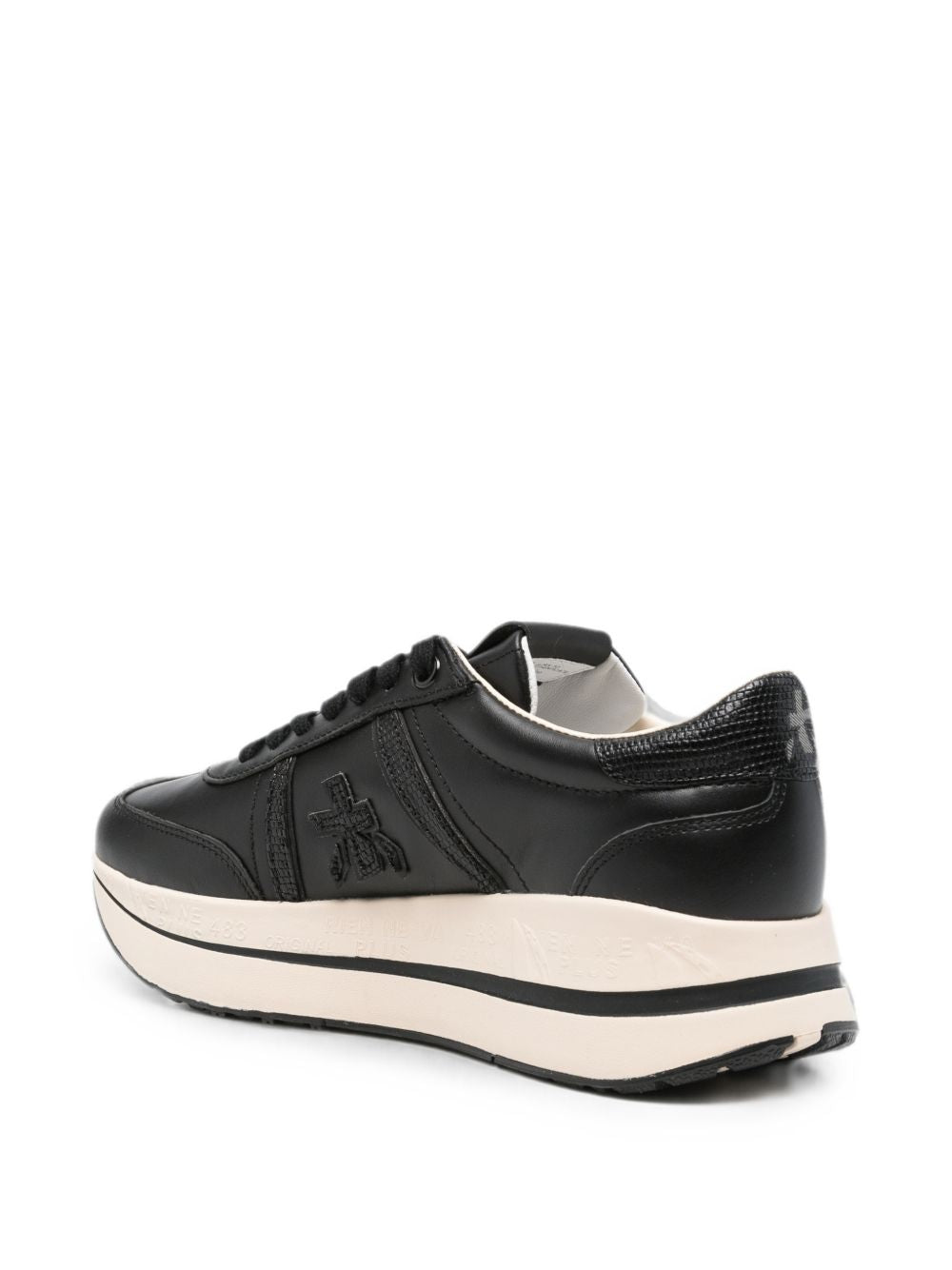 PREMIATA Sneakers Bethcoin basse in pelle nera