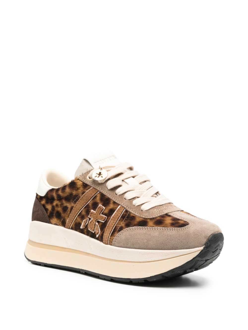 PREMIATA Sneakers Bethcoin con texture animalier e doppia suola