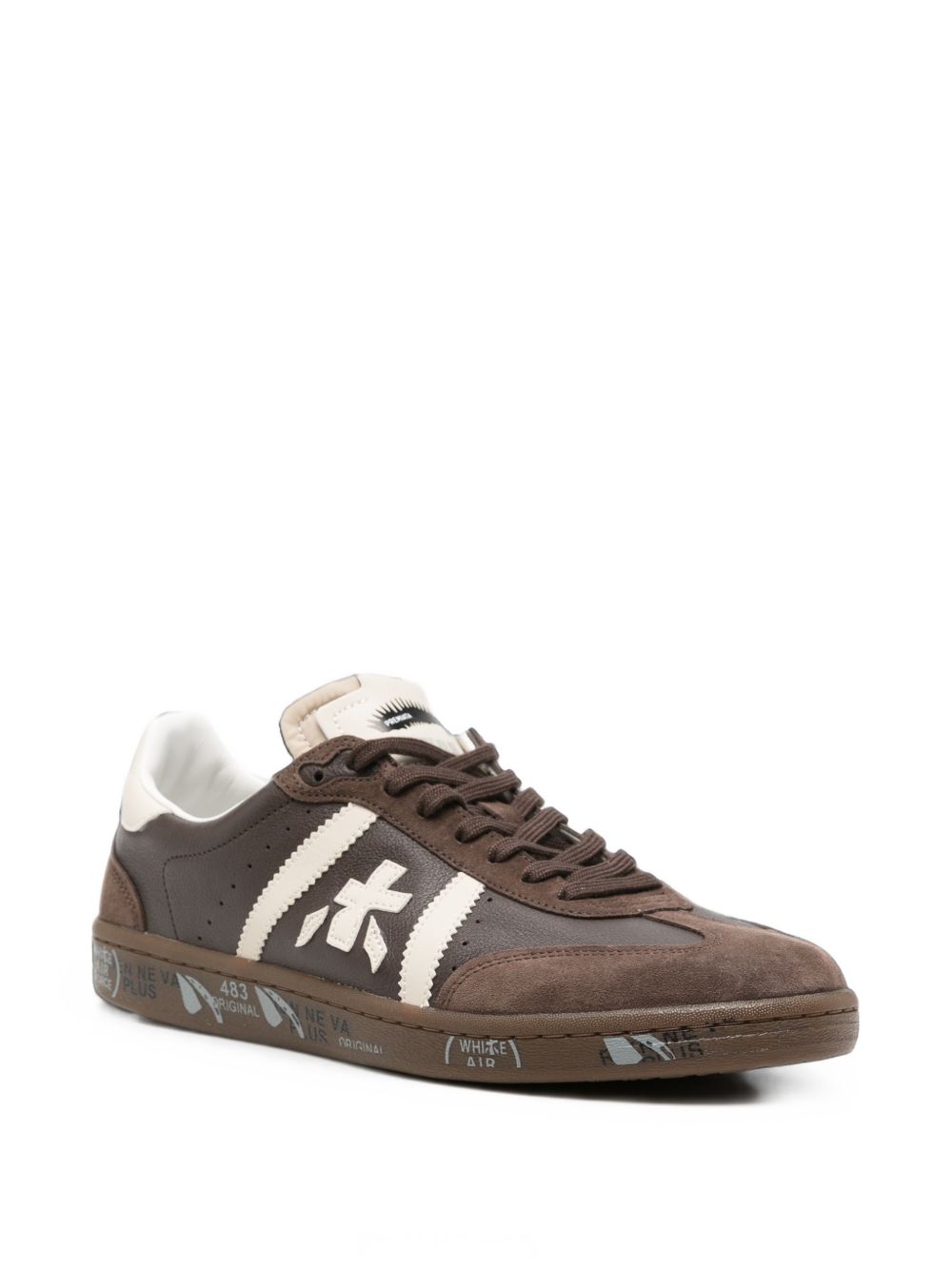 PREMIATA Sneakers basse Bonnie in pelle marrone