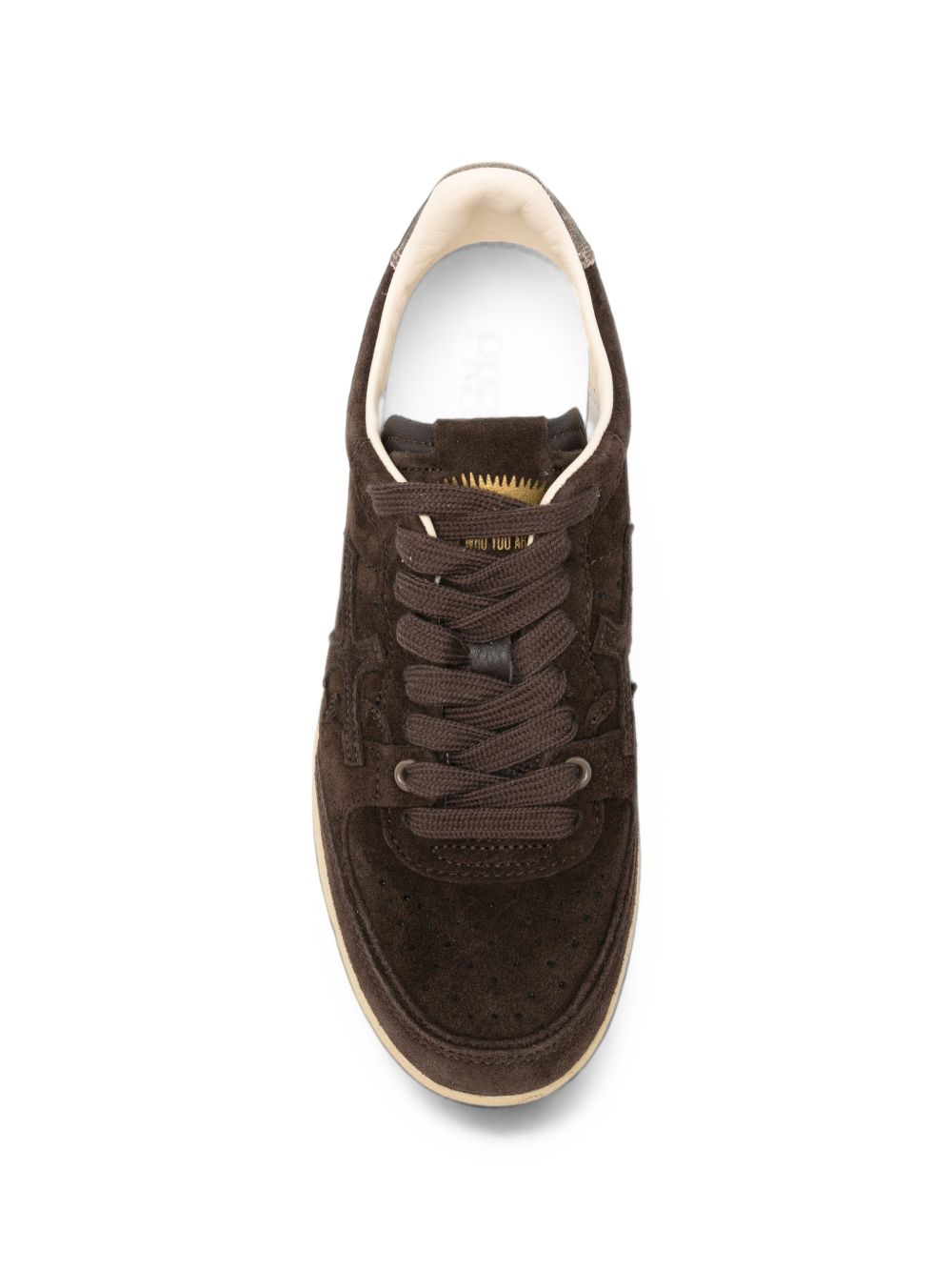 PREMIATA Sneakers BSKT in Pelle e Suede Dark Brown