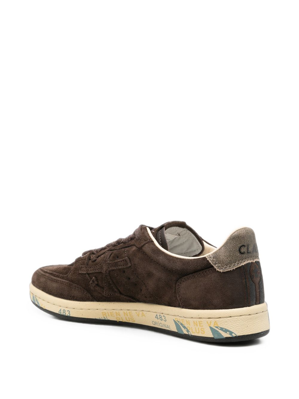 PREMIATA Sneakers BSKT in Pelle e Suede Dark Brown
