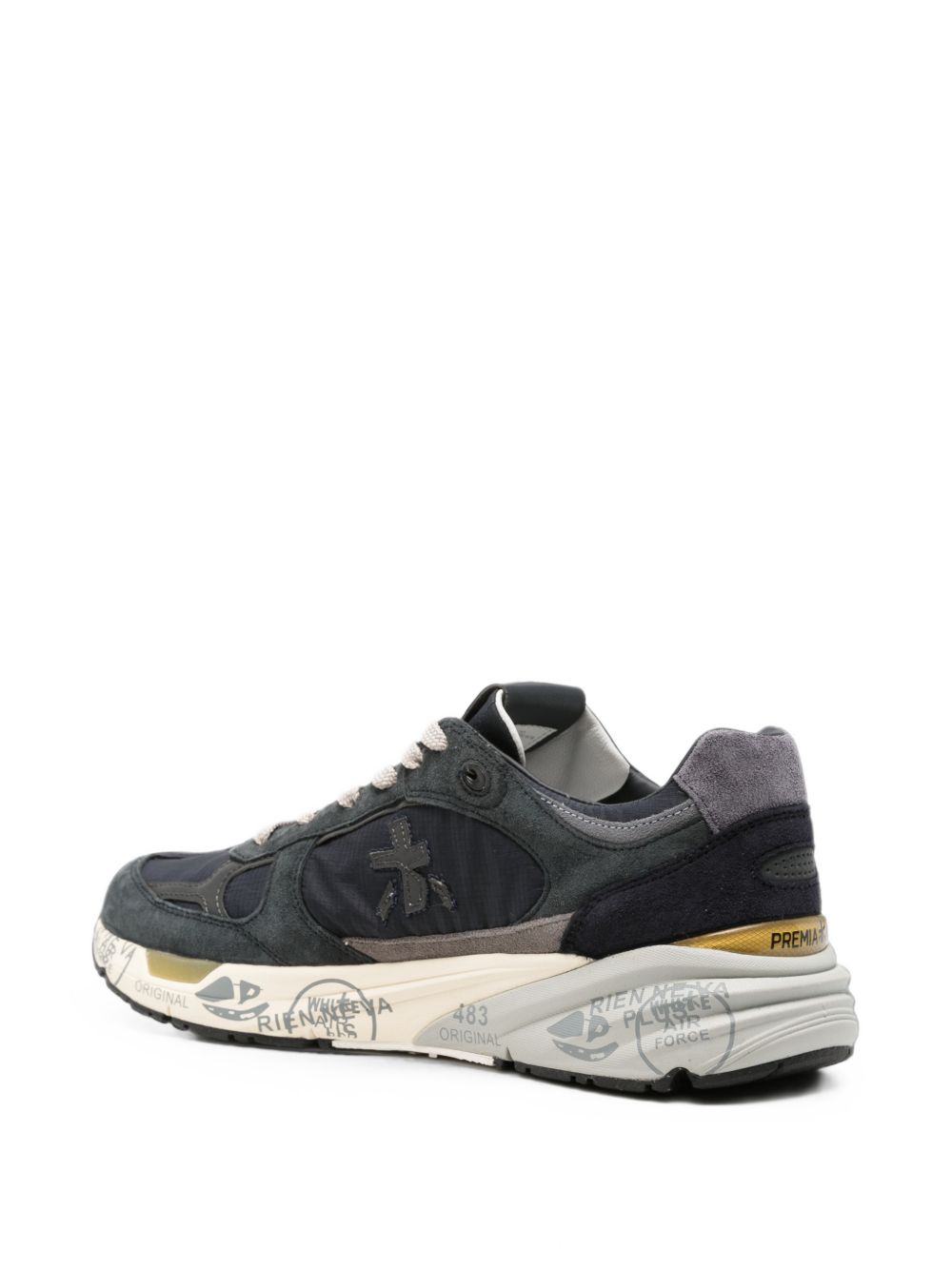 PREMIATA Sneakers blu cenere in suede