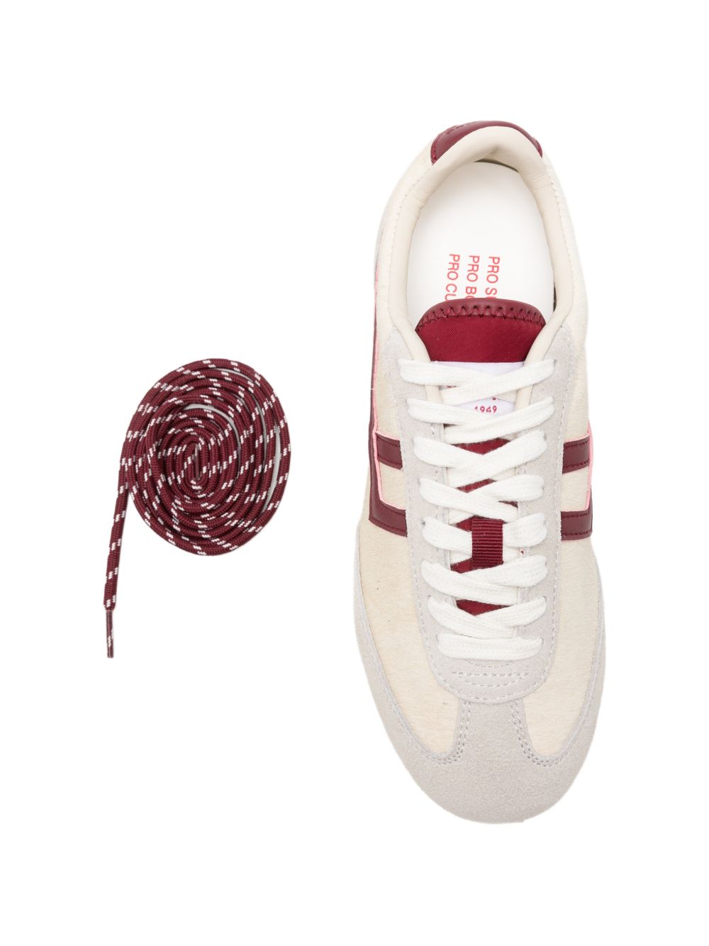 PROKEDS 1949 Sneakers Racer 77 in Suede Grigio e Cavallino Avorio