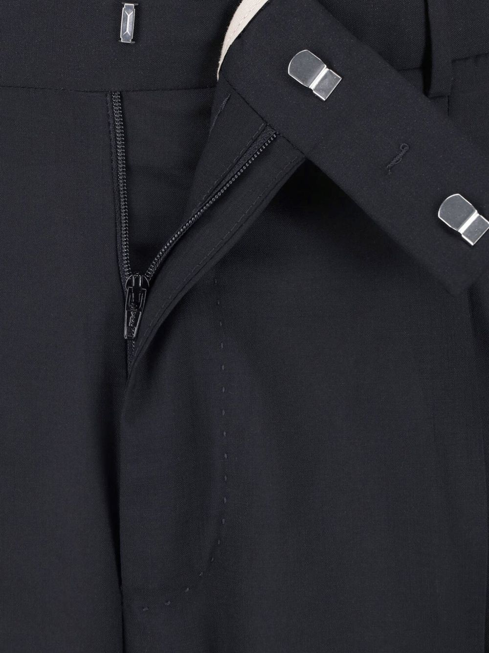 PT TORINO Pantalone casual elegante nero in misto cotone e lana