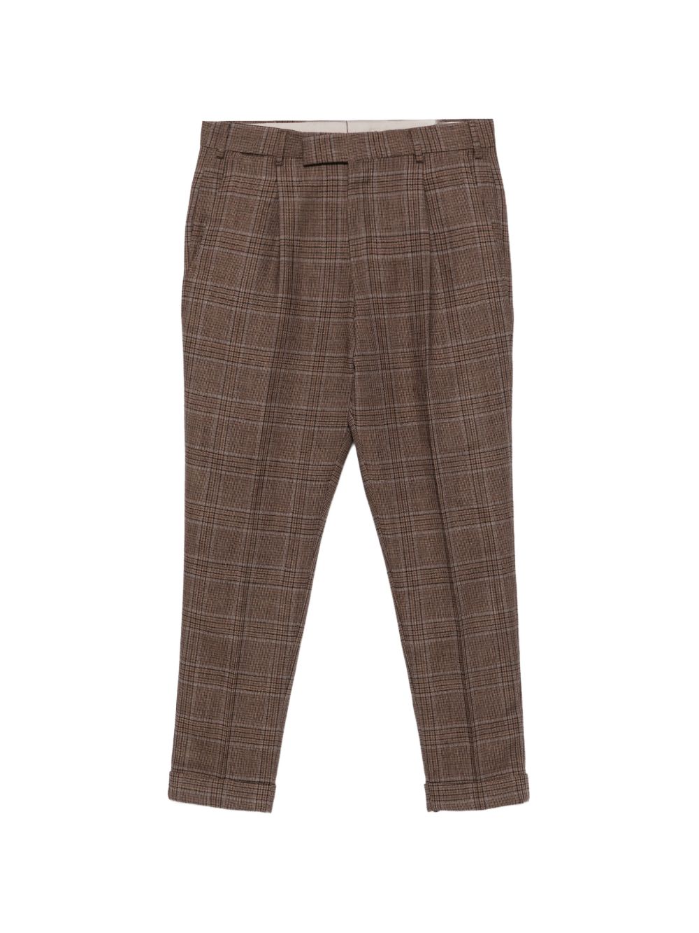 PT TORINO Pantaloni in lana con motivo check