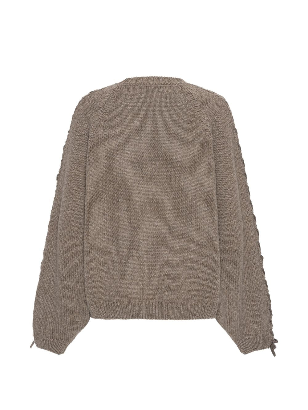 ROTATE Maglia marrone con dettagli intrecciati