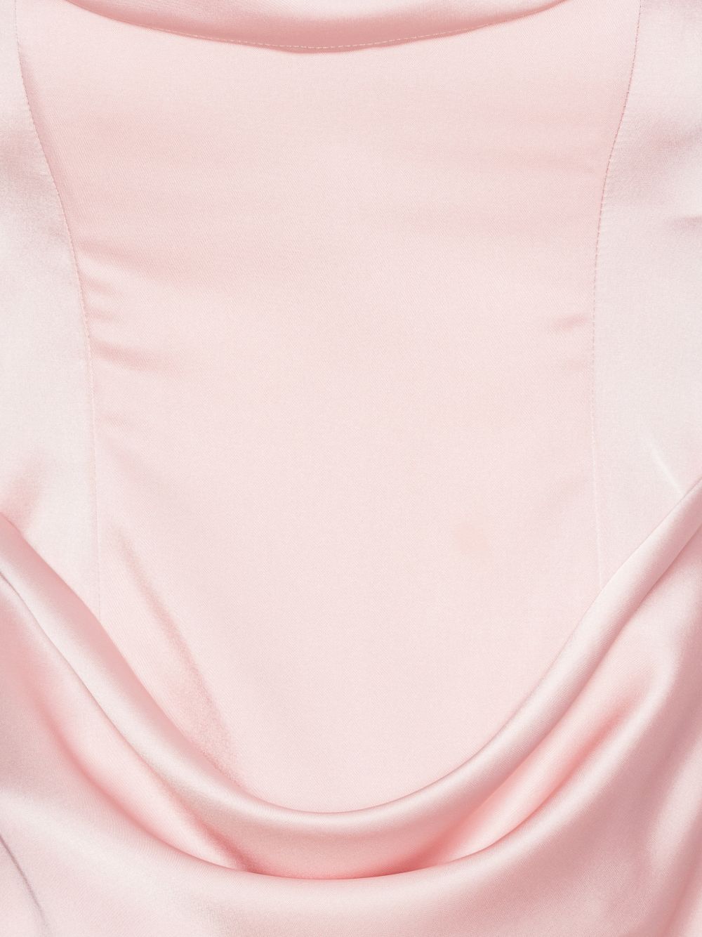 ROTATE Abito lungo corsetto senza spalline rosa pastello