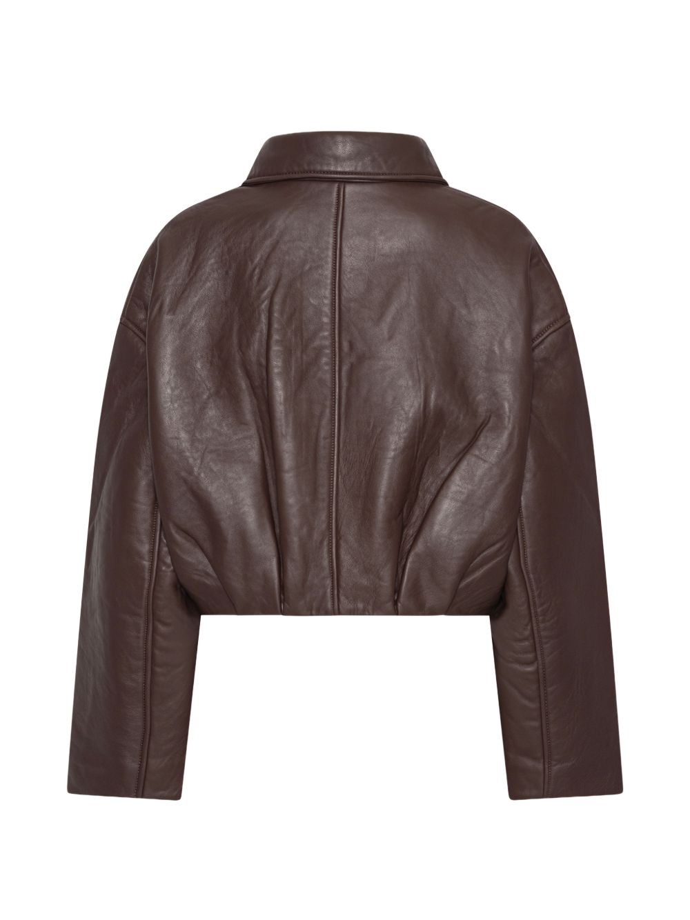 ROTATE Giacca blouson in pelle dal volume ampio