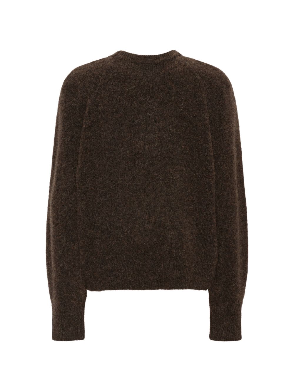 ROTATE Maglione Andie marrone in alpaca con motivo floreale