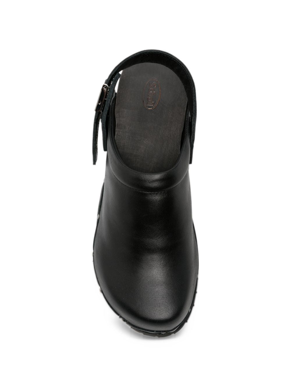 SCHOLL Zoccoli Pescura Cindy in legno con tomaia in pelle, cinturino posteriore