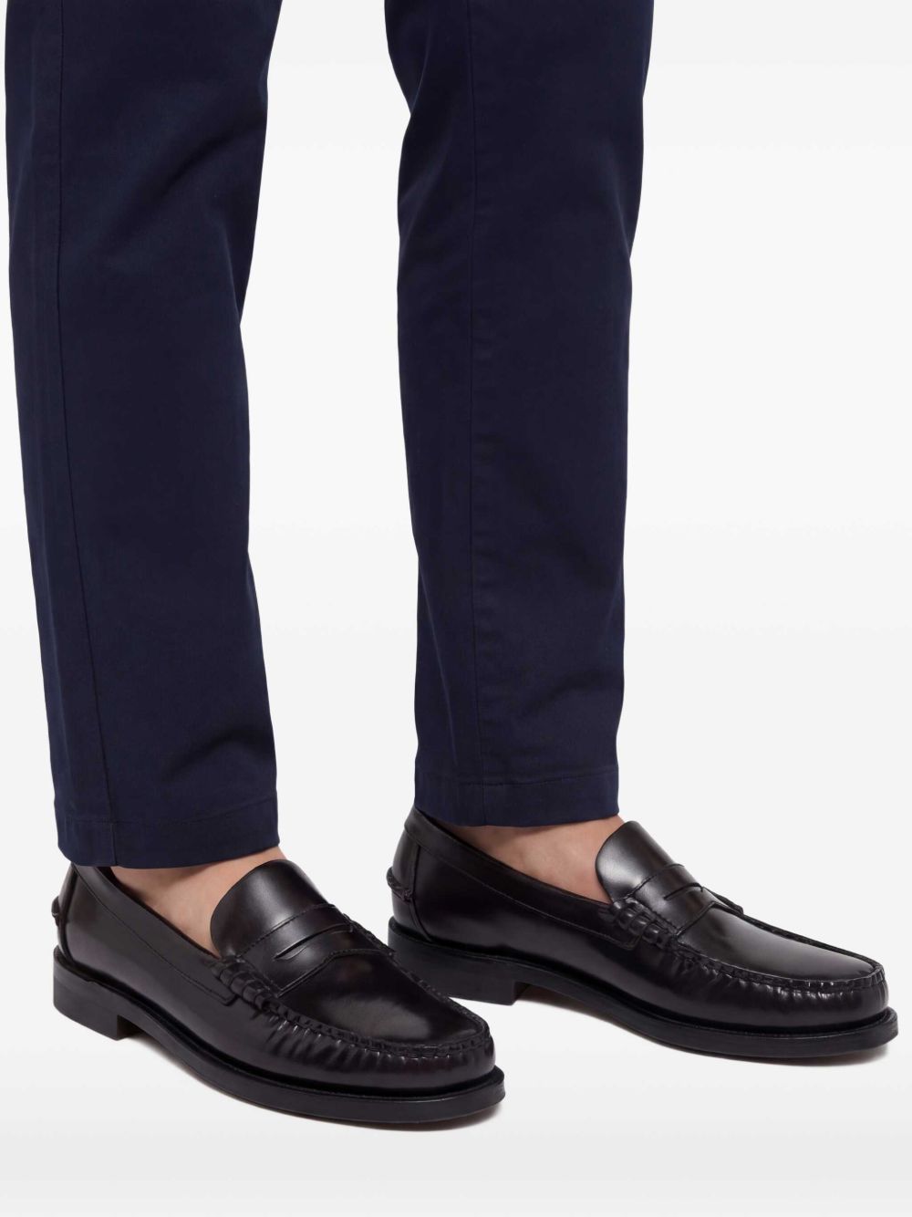 SEBAGO Mocassini Penny Loafer Dan in pelle marrone