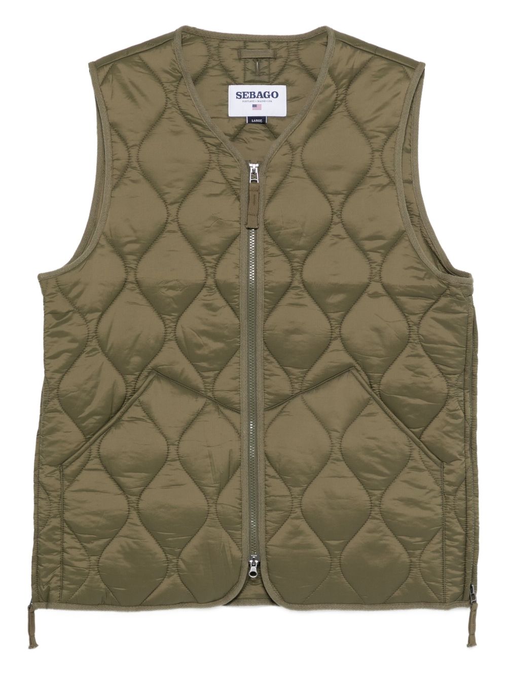 SEBAGO Gilet trapuntato Plymouth verde