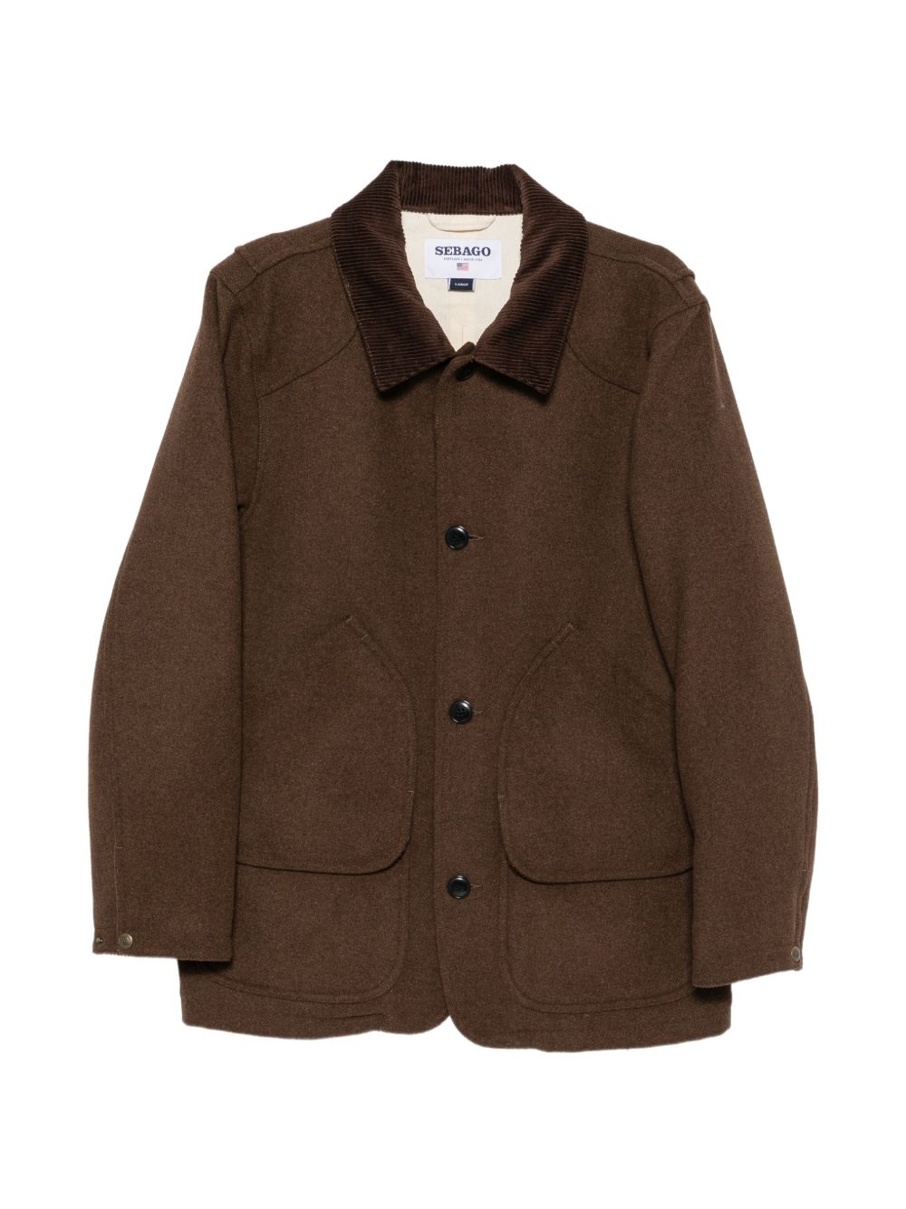 SEBAGO Cappotto Tenny Wool marrone con tasche