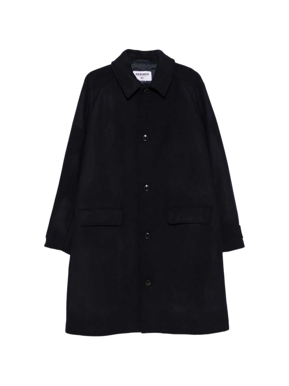 SEBAGO Cappotto Beals lungo blu scuro in lana