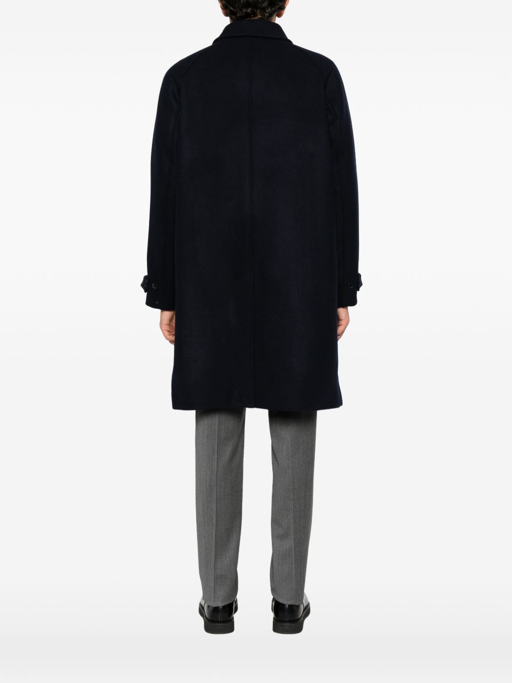 SEBAGO Cappotto Beals lungo blu scuro in lana