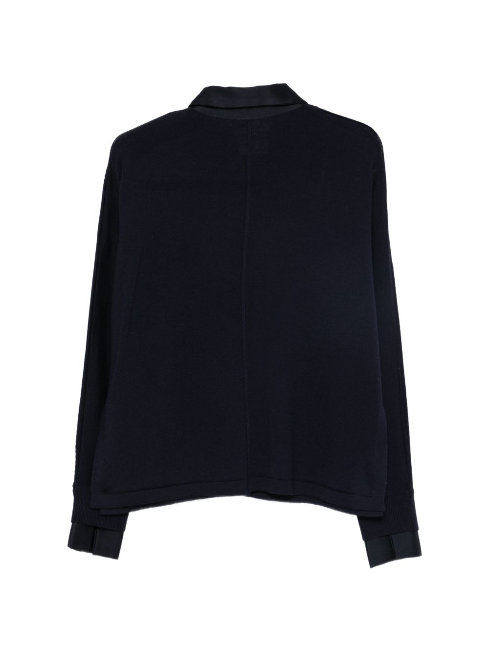 SEMICOUTURE Camicia blu con bottone gioiello