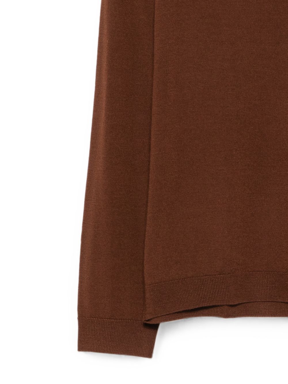 SEMICOUTURE Maglia Jade marrone in lana con scollo a V