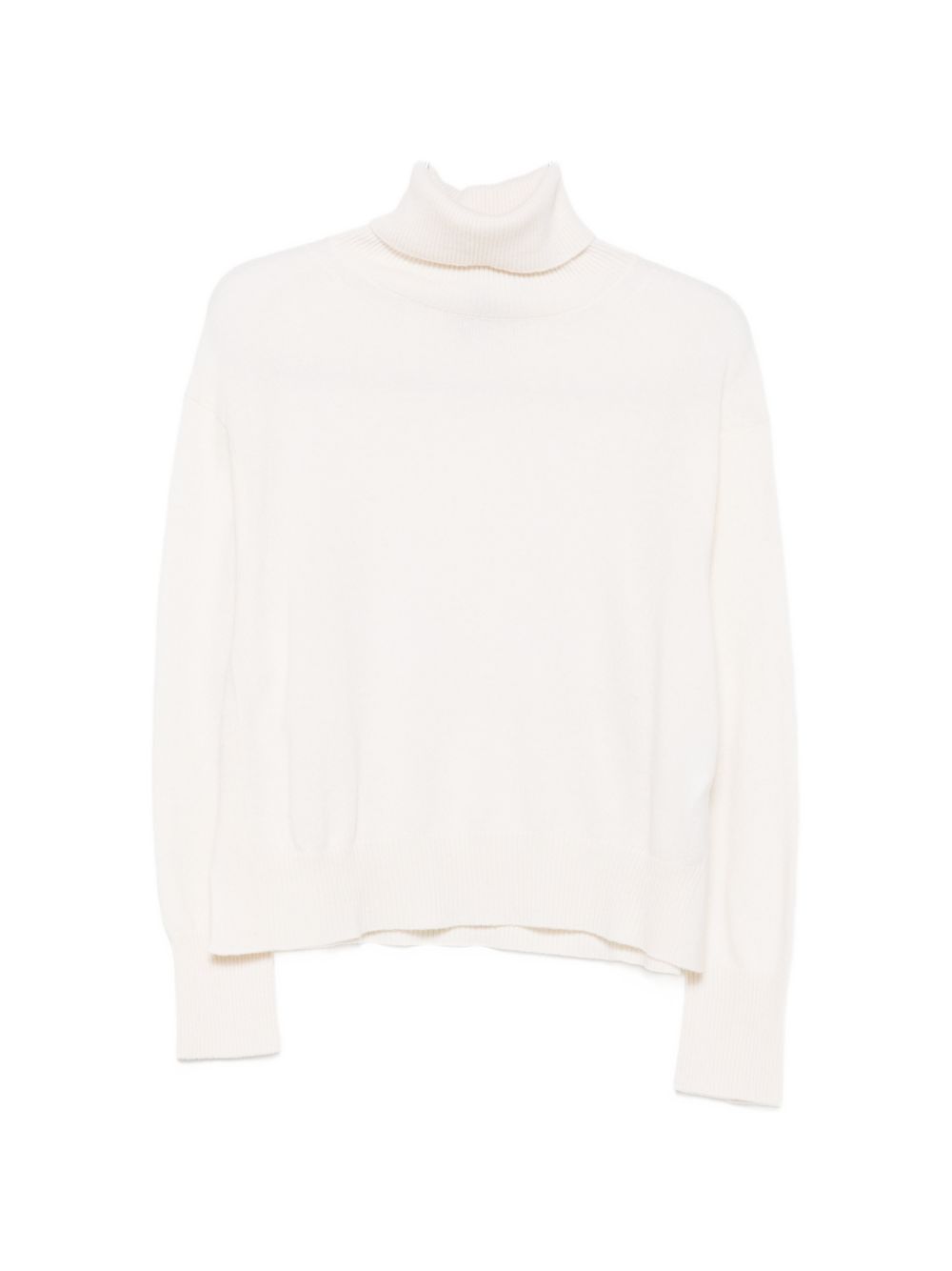 SEMICOUTURE Maglia DALIA bianca in cashmere con collo alto