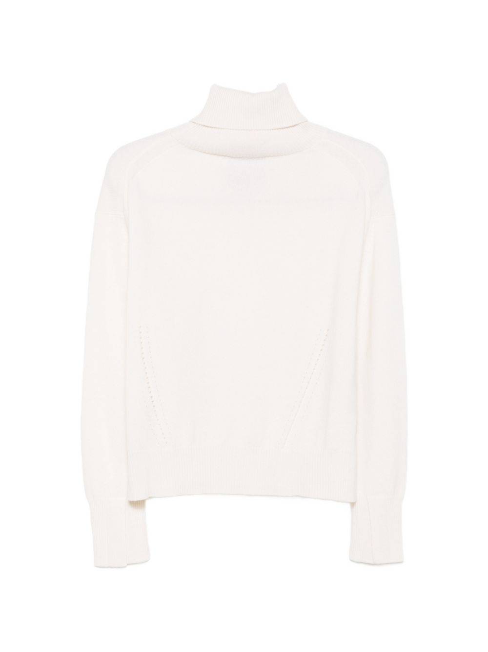 SEMICOUTURE Maglia DALIA bianca in cashmere con collo alto