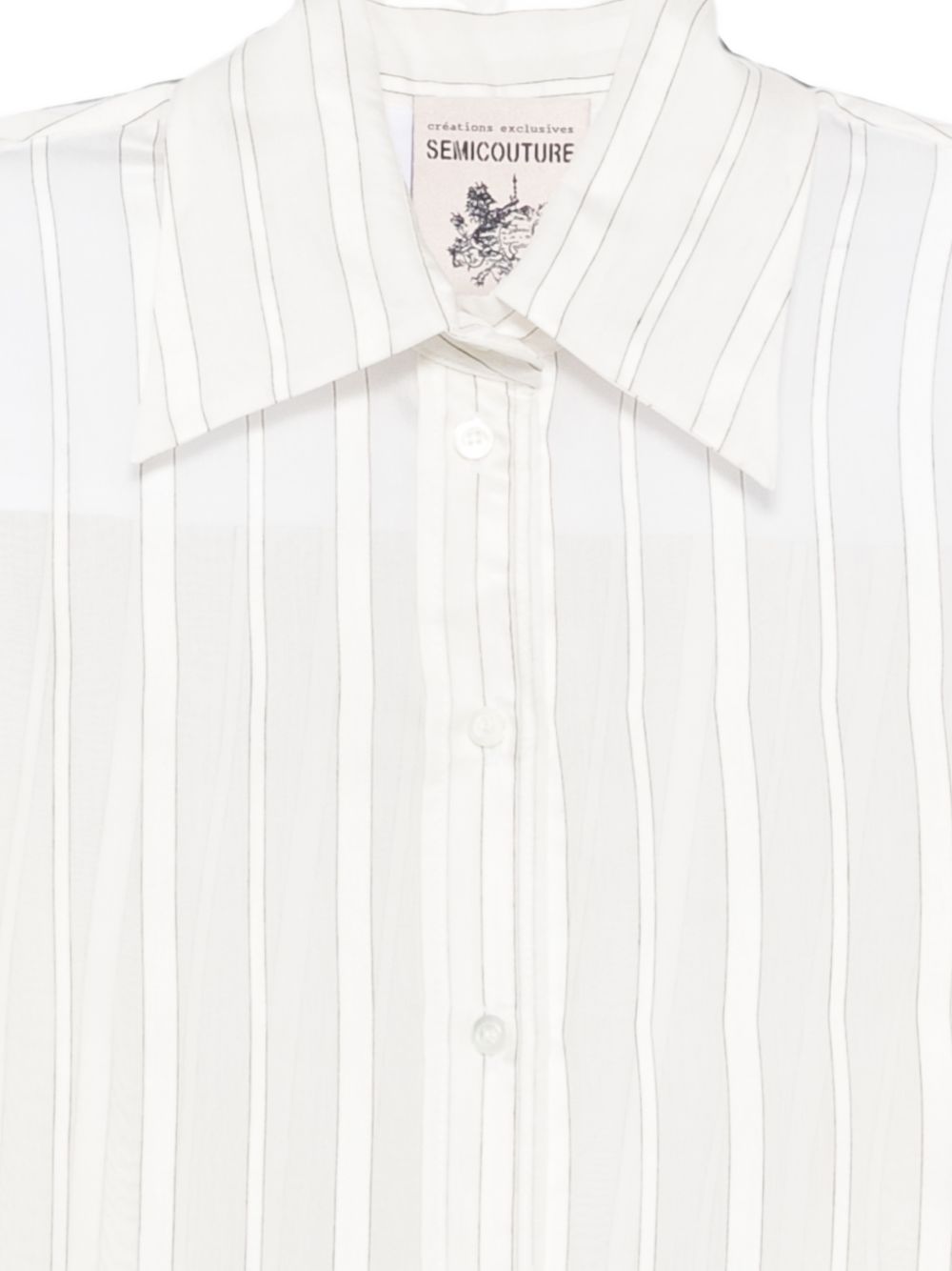SEMICOUTURE Camicia bianca con maniche a sbuffo