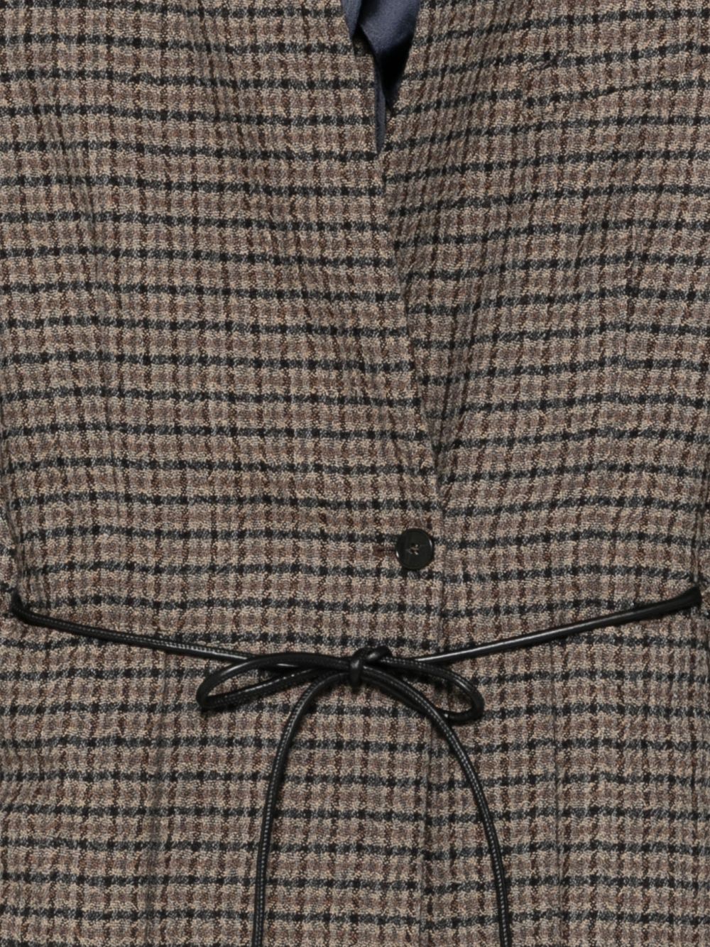 SEVENTY Blazer in lana a quadri con cintura