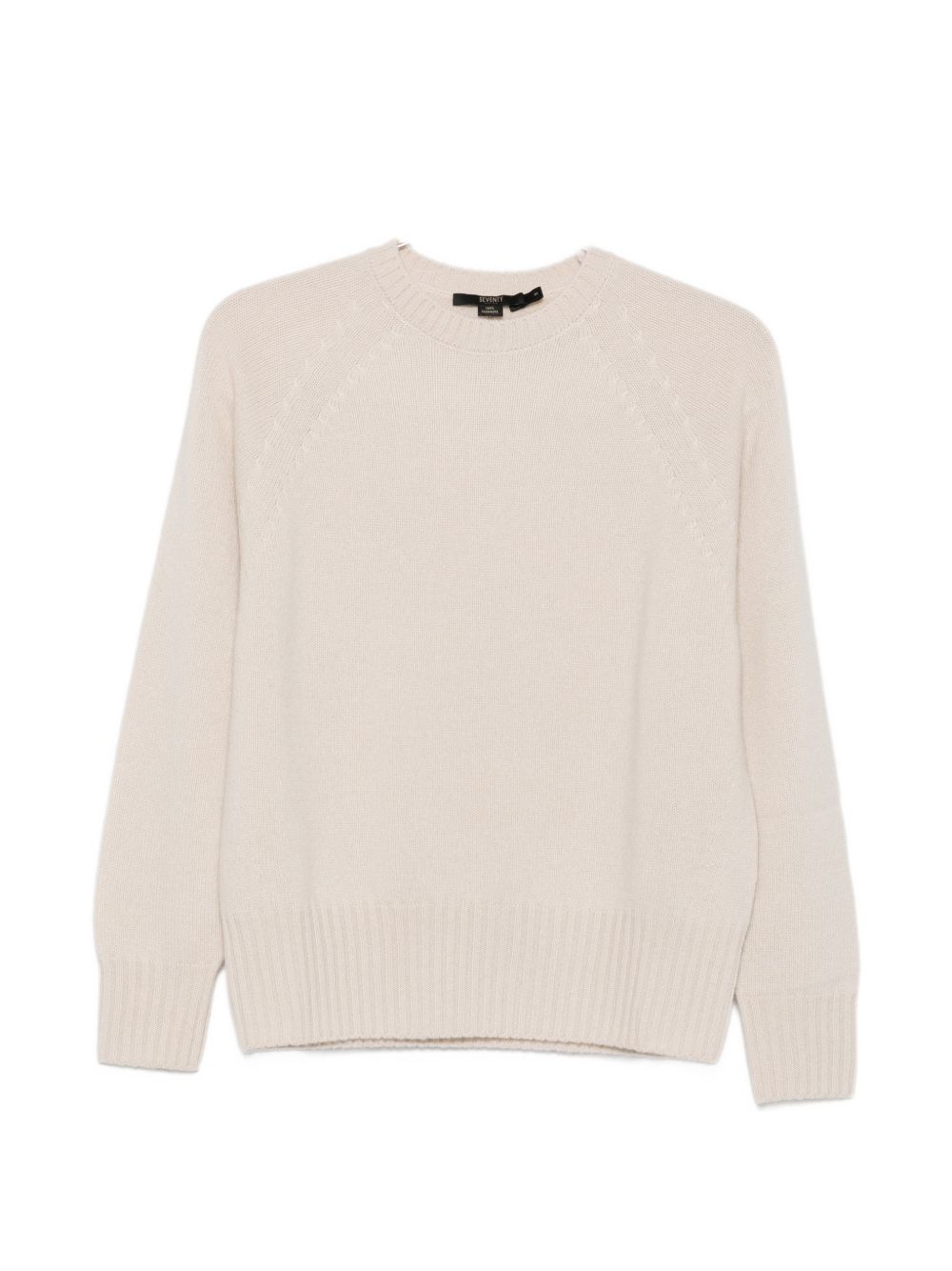 SEVENTY Maglia girocollo in cashmere beige