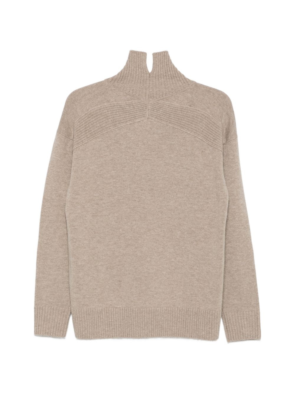 SEVENTY Maglia beige nocciola a collo alto
