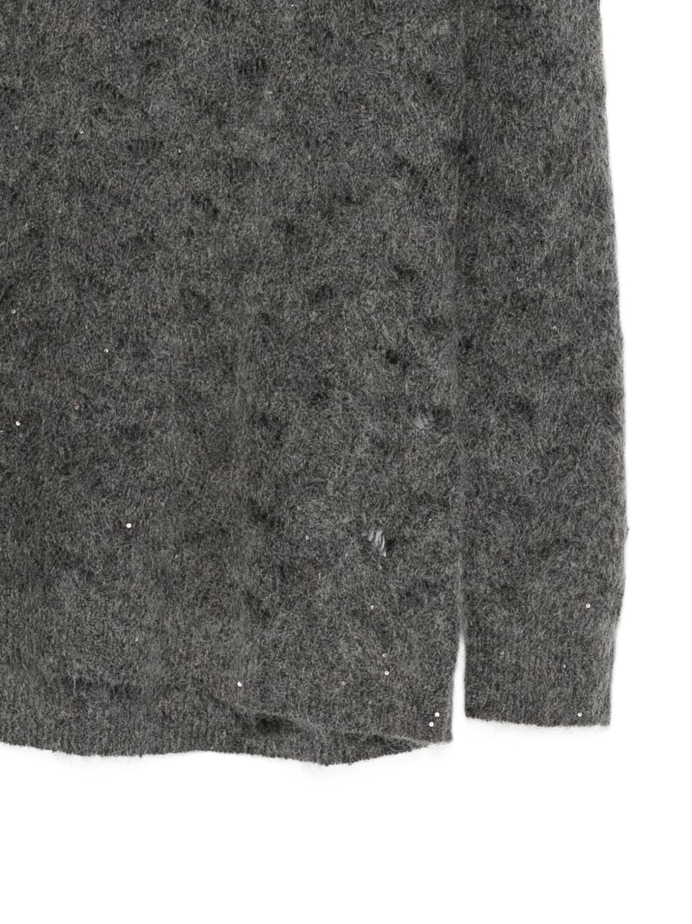 SEVENTY Maglia grigia girocollo in lana a maglia larga