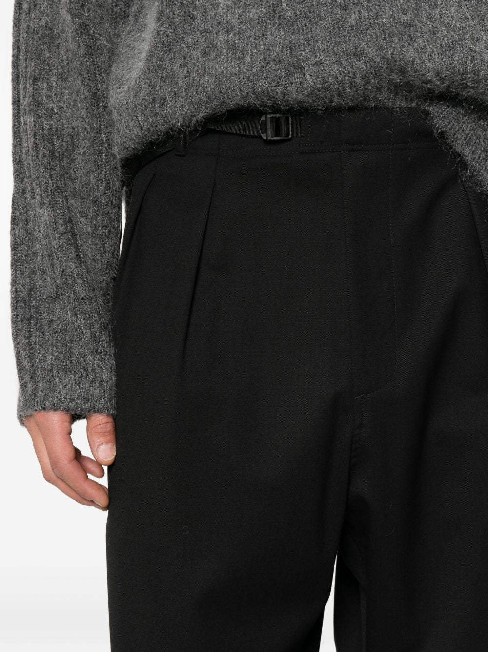 SEVEN GAUGE Pantaloni in lana neri
