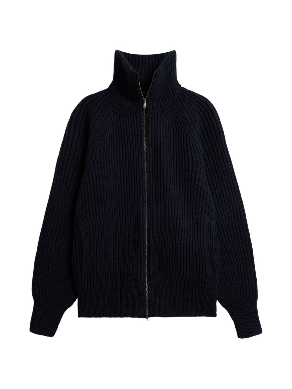 SOEUR Giacca Jasper in maglia blu con zip