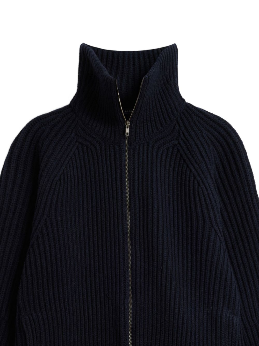 SOEUR Giacca Jasper in maglia blu con zip