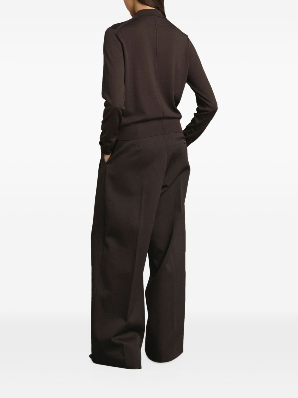SOEUR Pantaloni sartoriali Laumiere marroni con pince