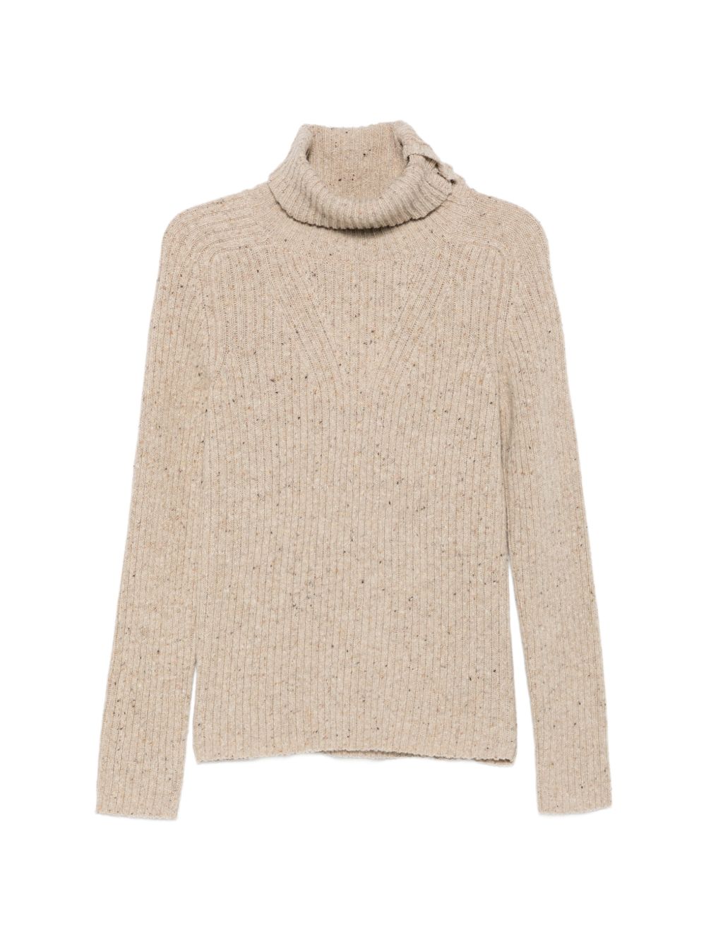 SOEUR Maglia a collo alto in lana beige
