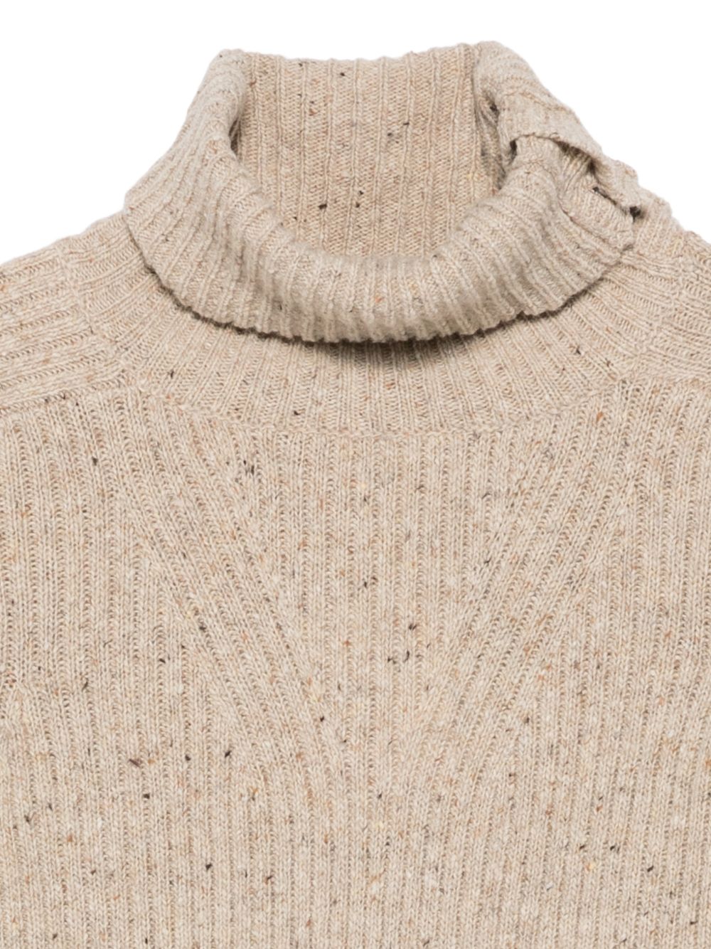 SOEUR Maglia a collo alto in lana beige