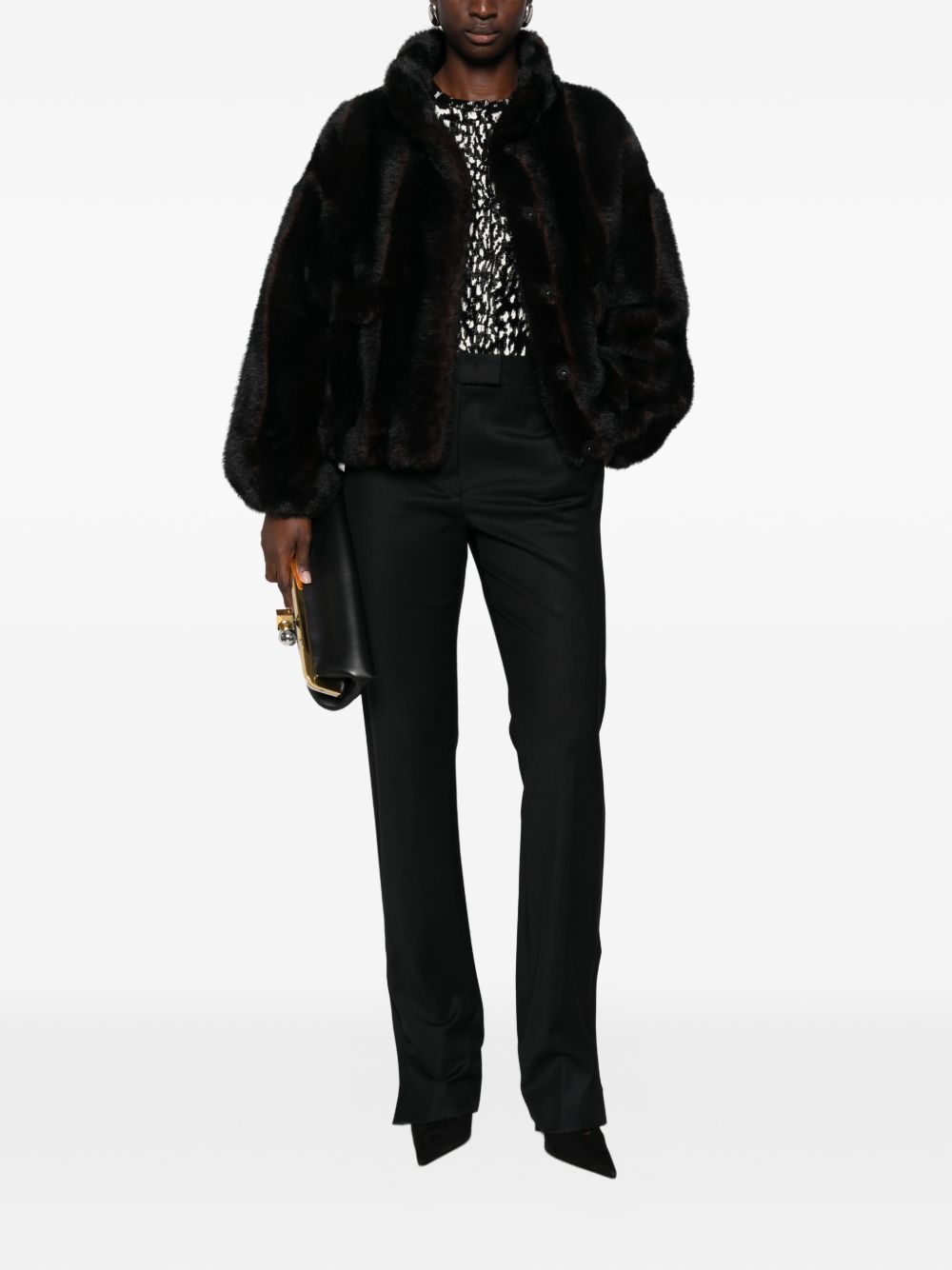 SPORTMAX Pantaloni GUGLIA eleganti in lana neri