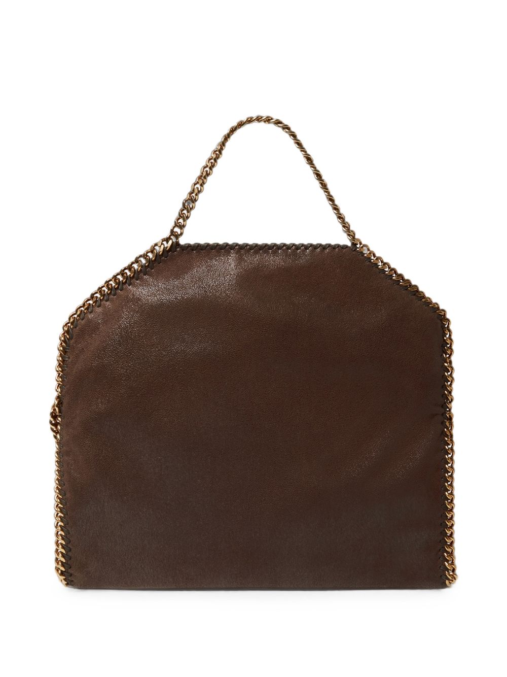 STELLA MCCARTNEY Borsa a mano marrone in ecopelle effetto scamosciato