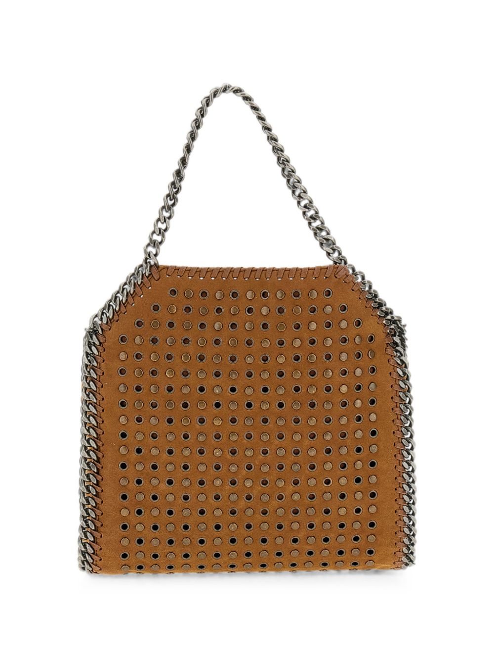 STELLA MCCARTNEY Mini borsa Falabella con borchiette e catena decorativa