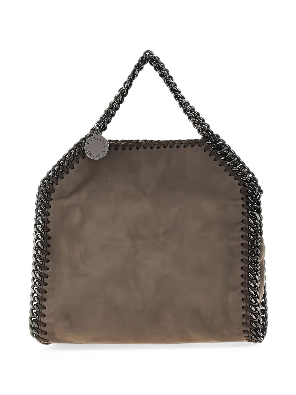 STELLA MCCARTNEY Borsa Falabella mini in suede marrone con catena
