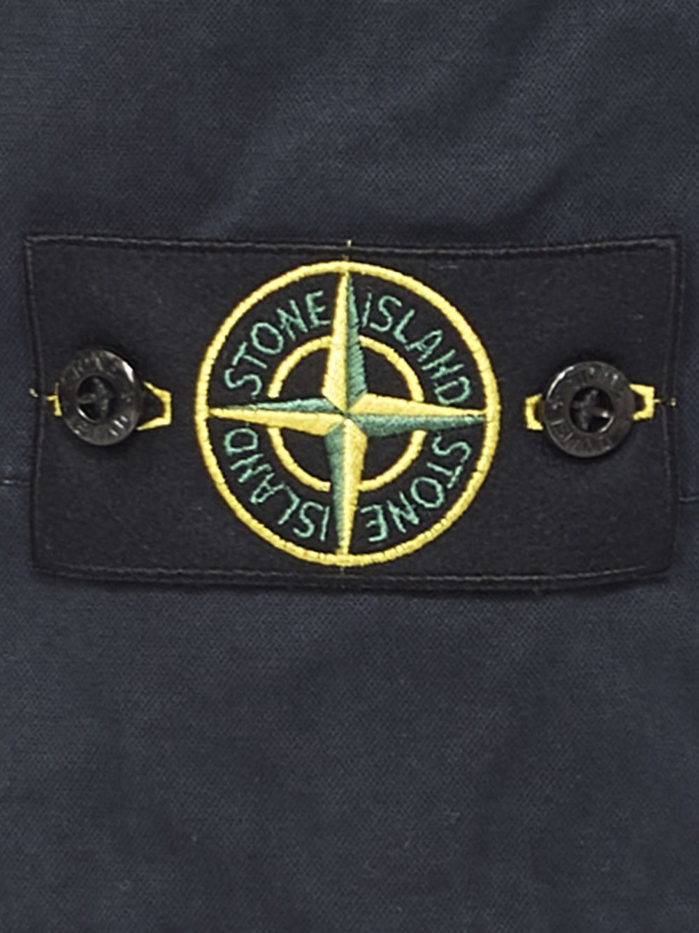 STONE ISLAND Pantaloni cargo blu con patch logo