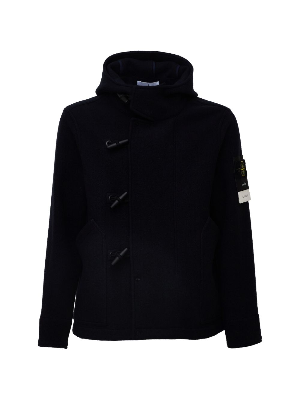 STONE ISLAND Montgomery blu in lana con cappuccio