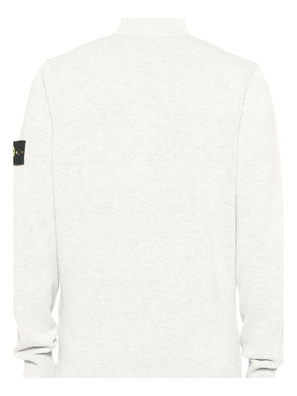 STONE ISLAND Maglia a Collo Alto in Lana Avorio