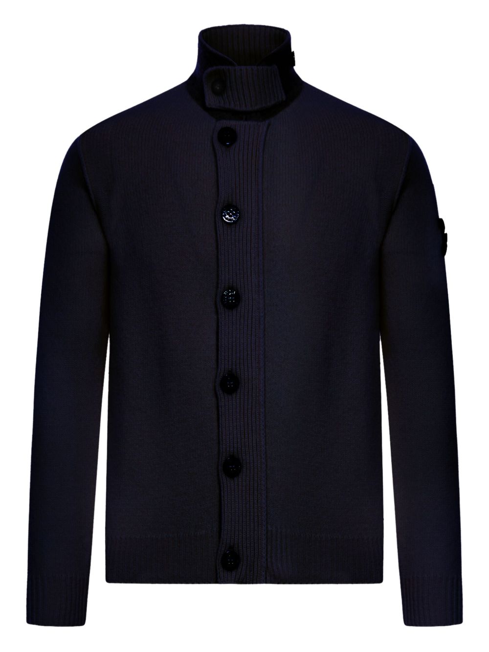 STONE ISLAND Cardigan in Lambswool Blu Navy