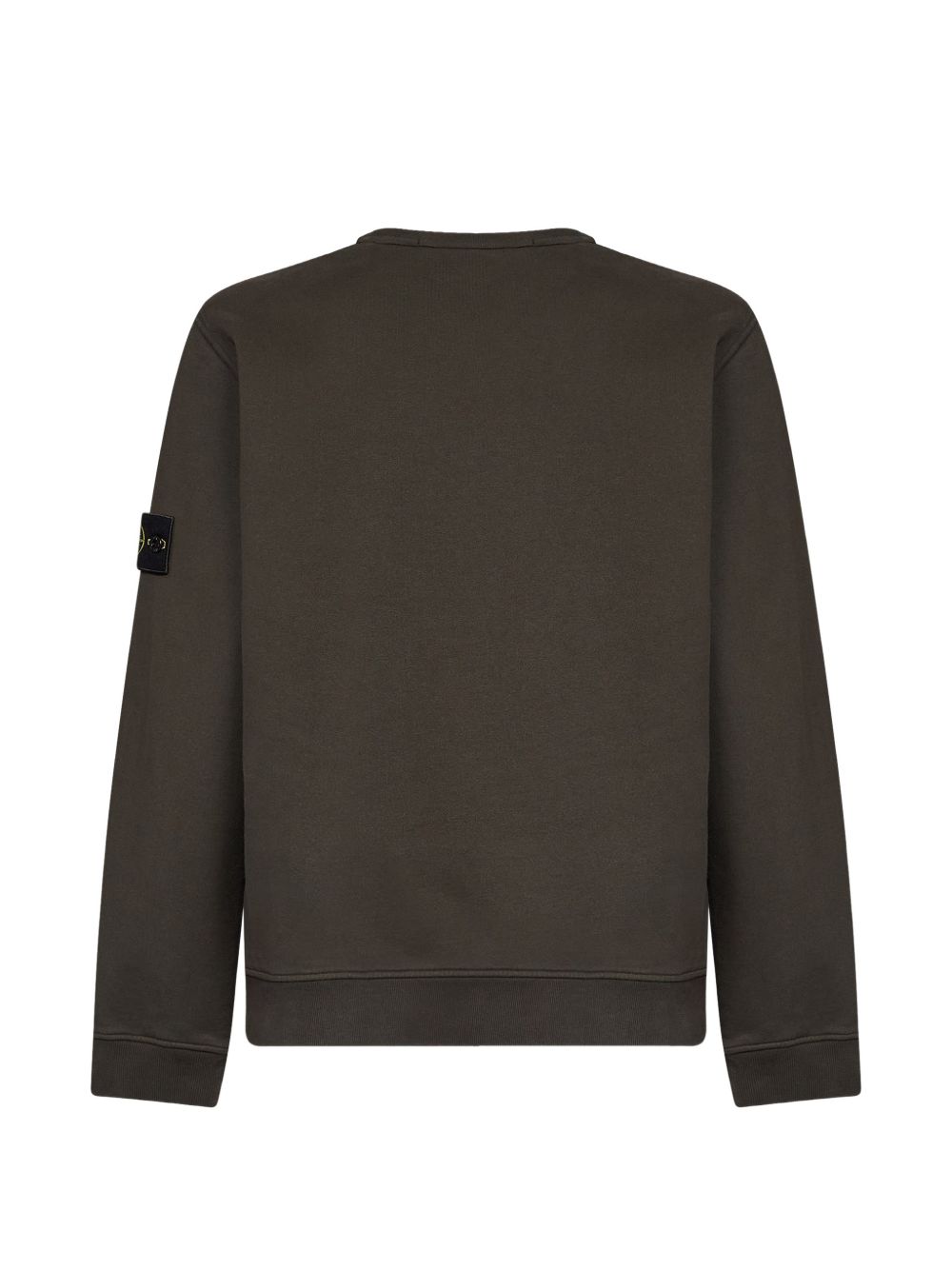 STONE ISLAND Felpa nera con cappuccio e patch logo firmata