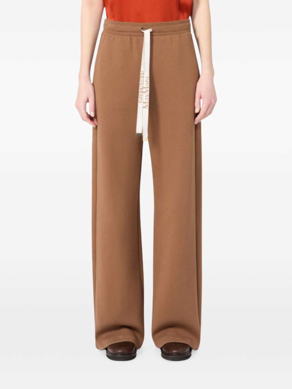 S MAX MARA Pantaloni tuta con coulisse color cammello