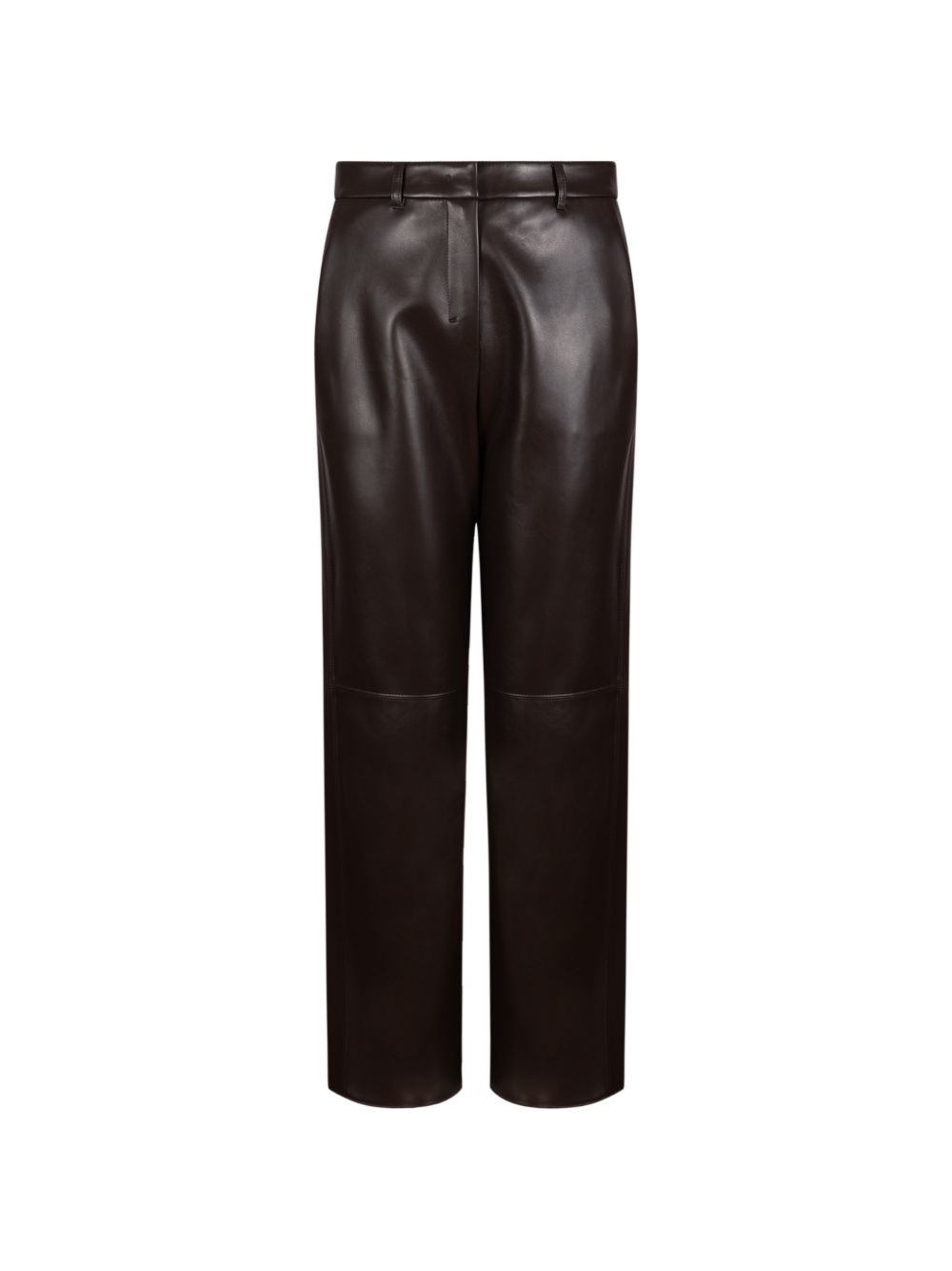 S MAX MARA Pantaloni in Jersey Spalmato Effetto Ecopelle marrone