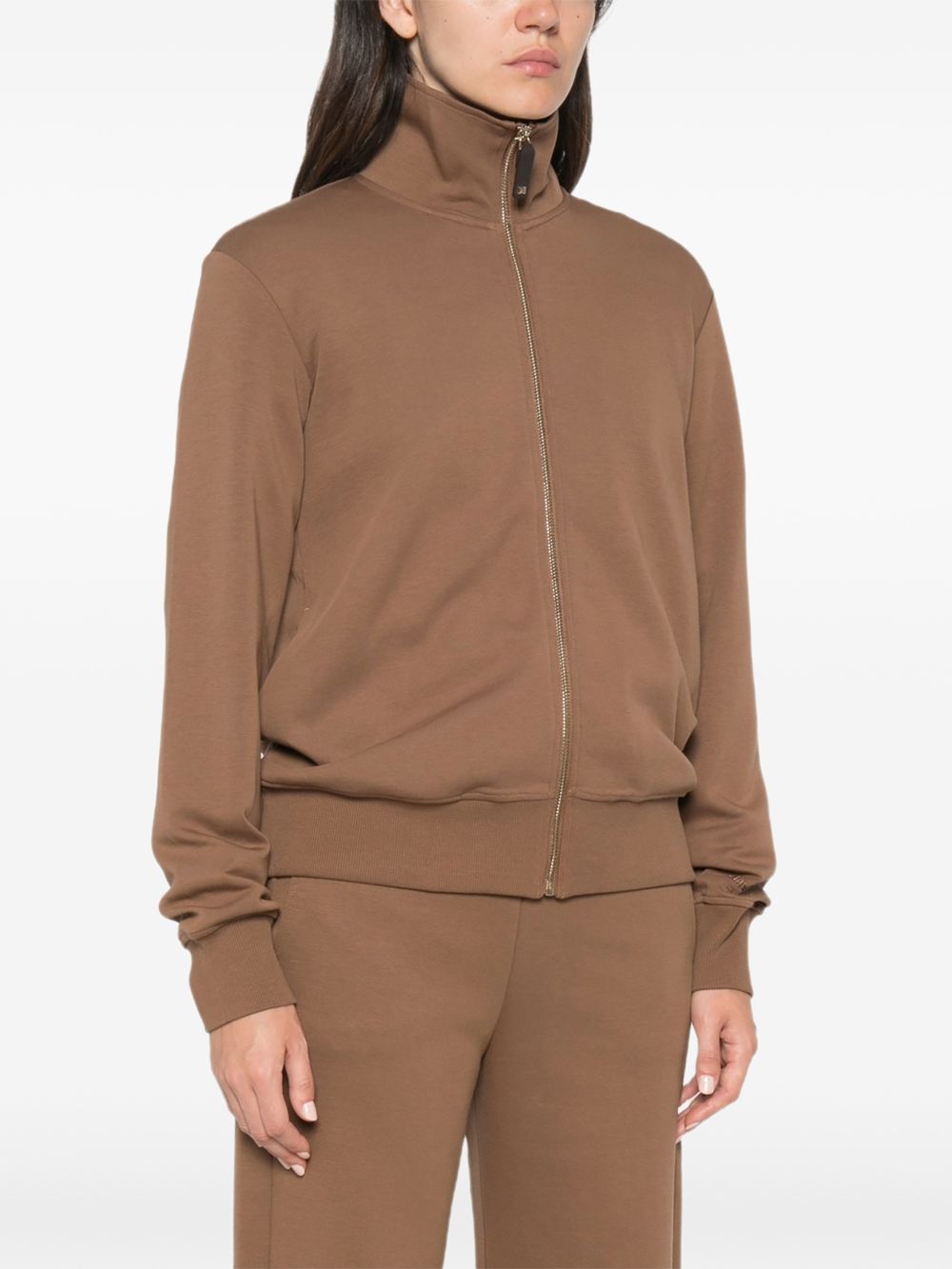 S MAX MARA Felpa color cammello con zip