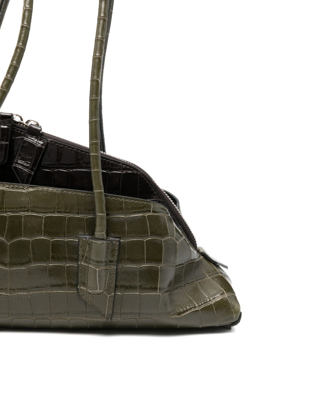 THE ATTICO Borsa a spalla La Passeggiata Small verde effetto cocco