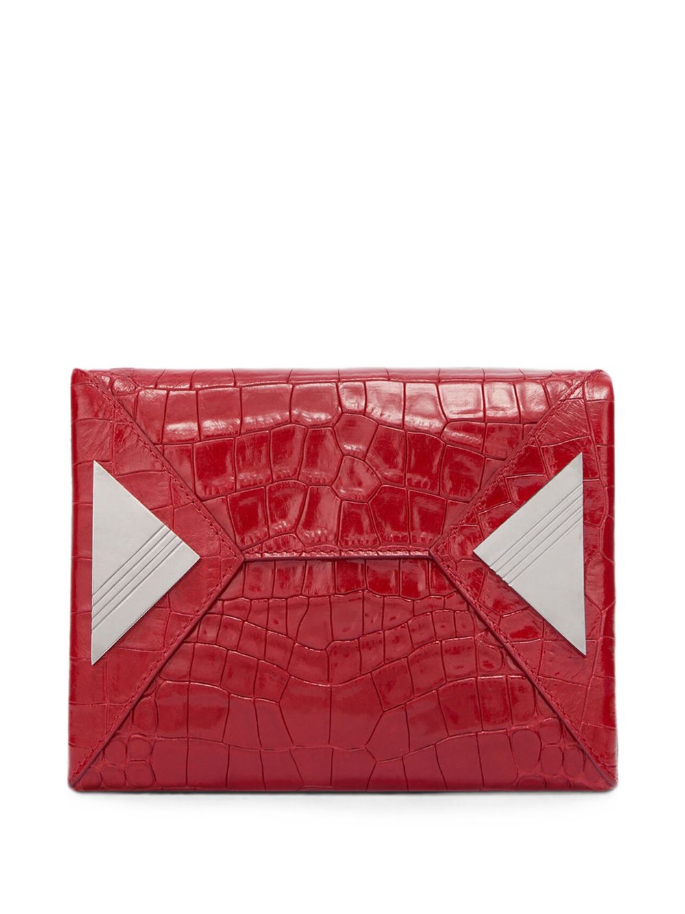 THE ATTICO Borsa a spalla La Passeggiata Mini rossa in pelle effetto cocco