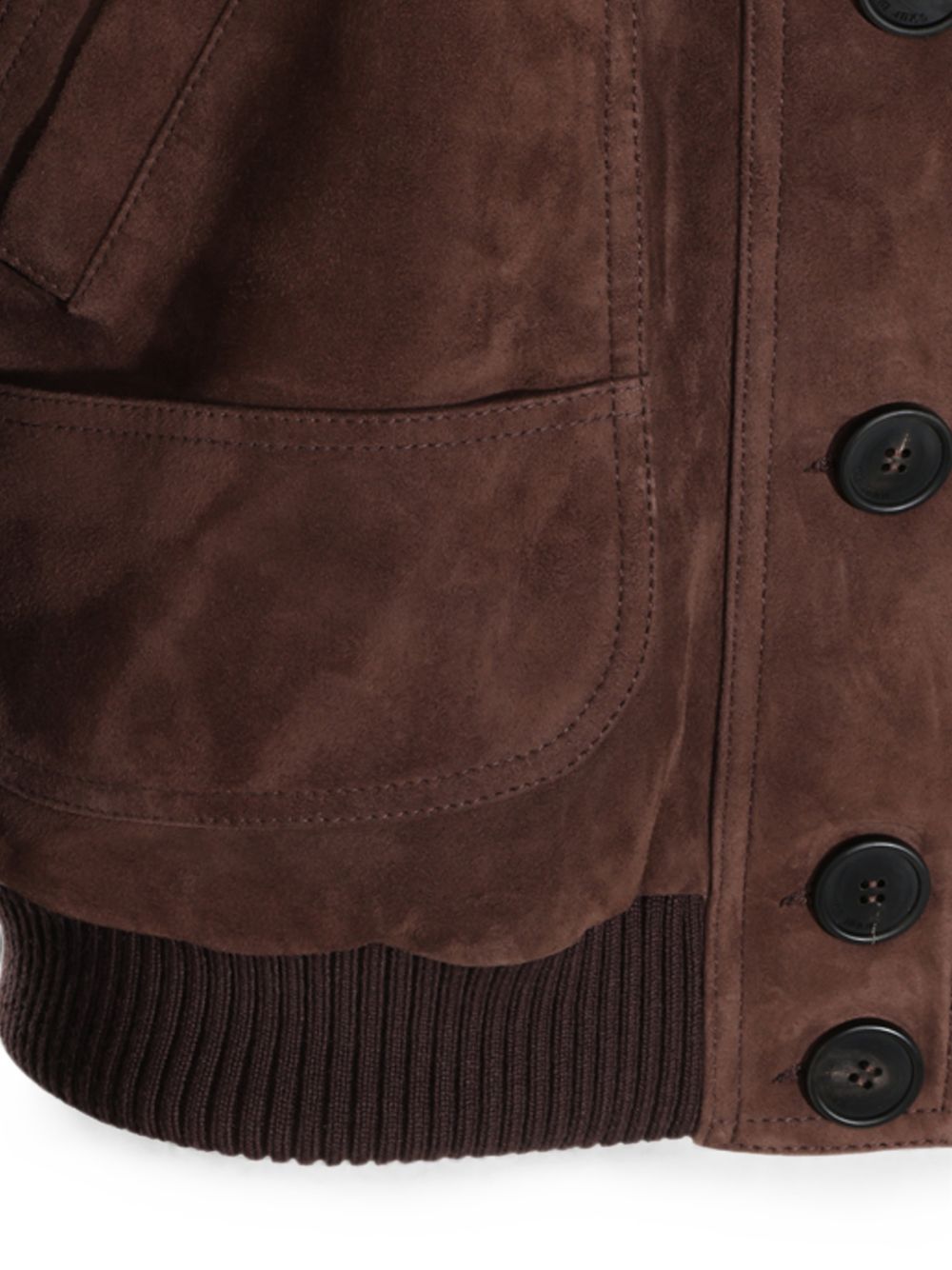 THE ATTICO Giacca in suede marrone con zip