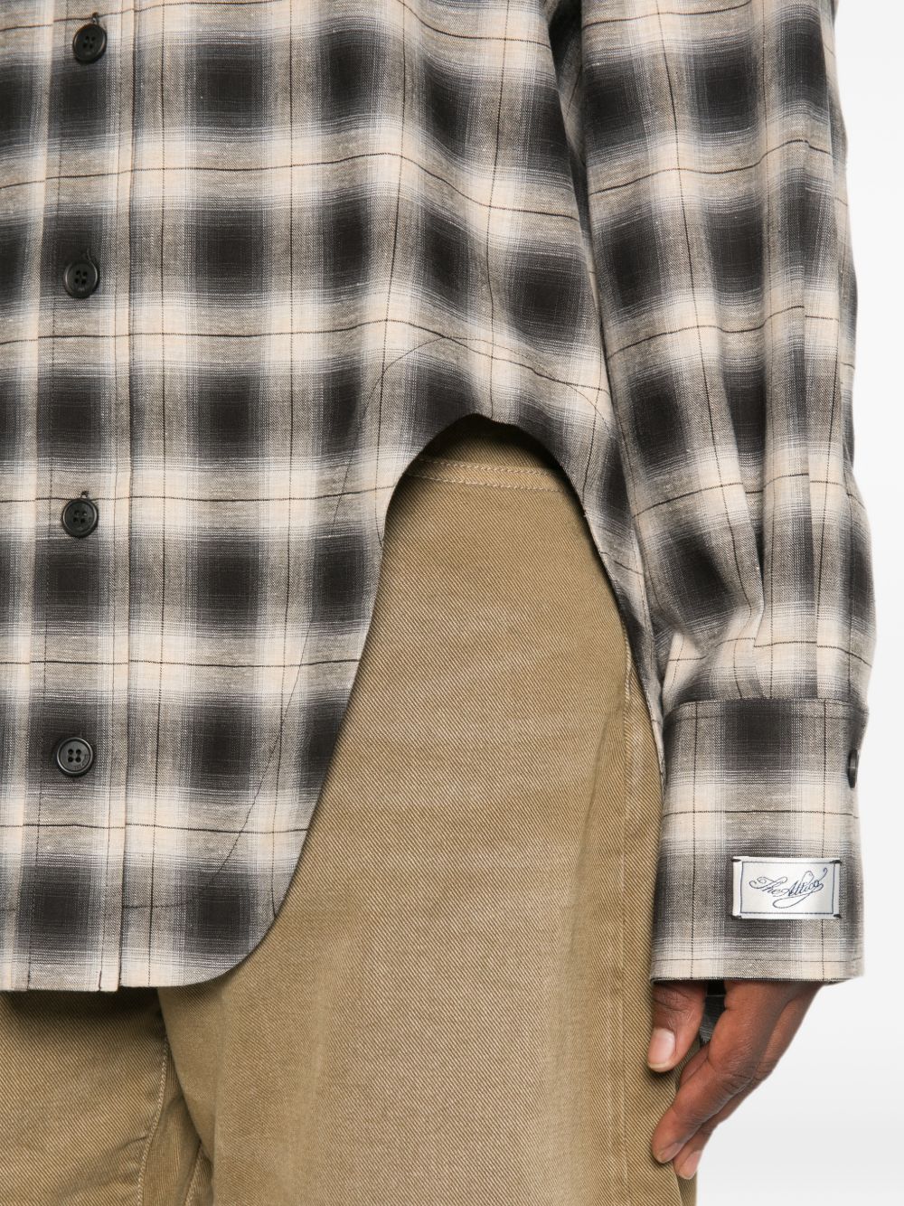 THE ATTICO Camicia oversize a quadri in cotone